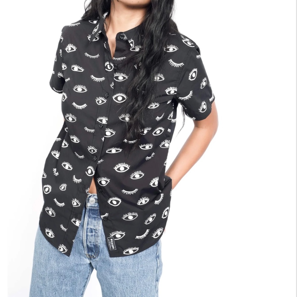 Wildfang, Dark Blue, Button up XS